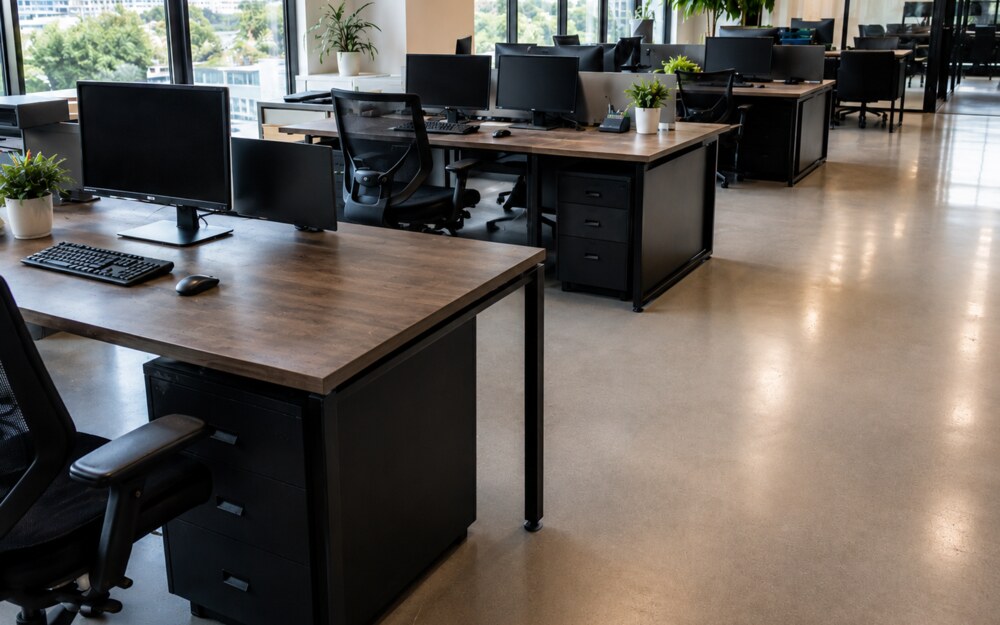 Bureaux professionnels avant nettoyage