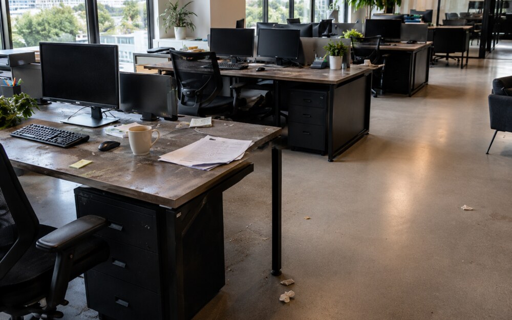 Bureaux professionnels après nettoyage